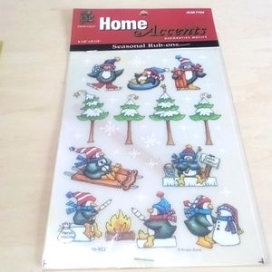 2/$15 Rub-on Transfers Penguin Fun Provo Craft